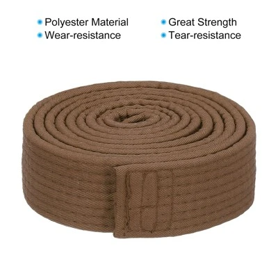 Unique Bargains Polyester Polyester Martial Arts Judo Colored Ranking Belt Brown 1 Pc 2 Unique Bargains Polyester Polyester Martial Arts Judo Colored Ranking Belt Brown 1 Pc - Image 2