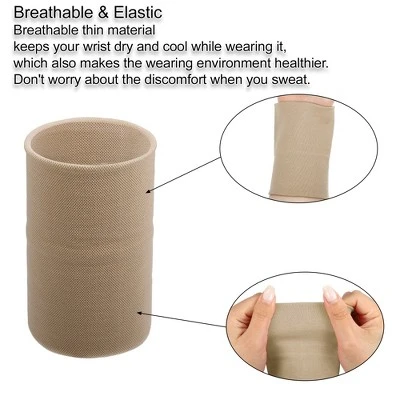 Unique Bargains Pair Wrist Bands, Wrist Compression Sleeves Elastic Thin Wrist Brace Support For Women And Men 2 Unique Bargains Pair Wrist Bands, Wrist Compression Sleeves Elastic Thin Wrist Brace Support For Women And Men - Image 2