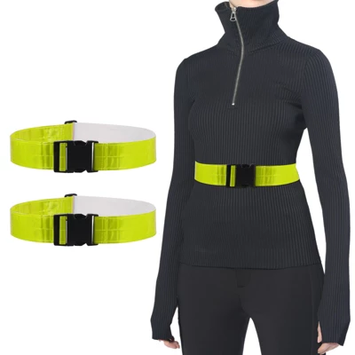 Unique Bargains Adjustable High Visibility Running Reflective Belt For Motorcycling Cycling 2 Pcs 4 Unique Bargains Adjustable High Visibility Running Reflective Belt For Motorcycling Cycling 2 Pcs - Image 4