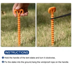 Unique Bargains Tent Stakes Spiral Ground Pegs For Outdoor Canopy -Futuro Brand GUEST 92461cc2 42ee 46ae 9164 f63c3f71b314