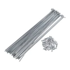 Unique Bargains J Bend Bicycle Steel Cycle Spokes With Nipples 200mm 7.87" Silver Tone 36 Pcs -Futuro Brand GUEST 924dd611 f4ee 4c5b 98a7 af7dcfadb22d