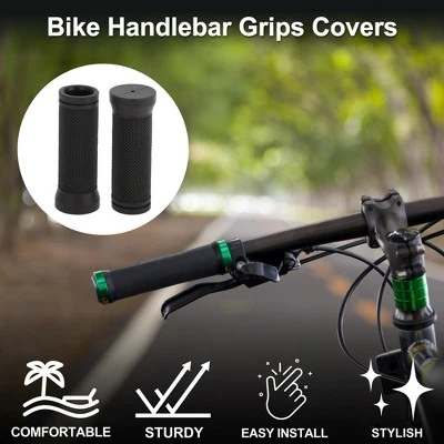 Unique Bargains Bike Handlebar Grips Covers 3.54" Long Black 1 Pair 1 Unique Bargains Bike Handlebar Grips Covers 3.54" Long Black 1 Pair