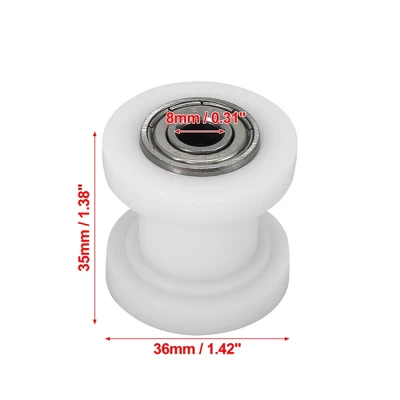 Unique Bargains 8mm Hole Chain Roller Pulley Slider Tensioner Wheel Guide For Motorcycle ATV 2 Unique Bargains 8mm Hole Chain Roller Pulley Slider Tensioner Wheel Guide For Motorcycle ATV - Image 2