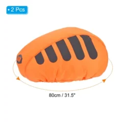Unique Bargains Waterproof Breathable Reflective Cycling Bicycle Helmet Cover 2 Pcs