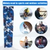 Unique Bargains Basketball Sports Camouflage Cooling Arm Elbow Compression Sleeve Blue 1 Pair
