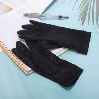 Unique Bargains Non-slip Horizontal Striped Full Finger Compression Gloves For Sport 1 Pair 5 Unique Bargains Non-slip Horizontal Striped Full Finger Compression Gloves For Sport 1 Pair - Image 5