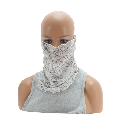 Unique Bargains Rose Print Earloop Neck Gaiter 1 Pc 5 Unique Bargains Rose Print Earloop Neck Gaiter 1 Pc - Image 5