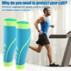 Unique Bargains Calf Compression Sleeve Leg Compression Socks Sore Muscles Nylon Elastane 1 Pair