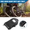 Unique Bargains Adjustable Retractable Bike Chain Lock With 3 Digit Bike Lock Cable Blue 1Pc