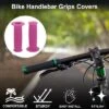 Unique Bargains Bike Handlebar Grips Covers 3.94" Pink 1 Pair