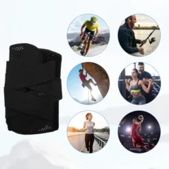 Unique Bargains Knee Brace Compression Sleeve With Side Stabilizers Breathable Adjustable For Unisex 1 Pcs