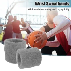 Unique Bargains Wrist Sweat Bands Wristbands For Sport Absorbing Cotton Terry Cloth 3.15" 1 Pair