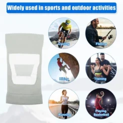 Unique Bargains Winter Calf Knee Warm Compression Sleeve Protect Leg Warmer Sleeve For Sport 1 Pair