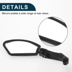 Bike Rearview Mirror 11.2x4.5cm Adjustable | Front Left Riding Mirror Black With Mounting Accessories For Bicycle Mountain Road Bike 1 Set -Futuro Brand GUEST 9a994462 a6f7 40b6 b3d4 f56411b7b414