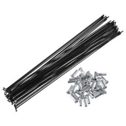 Unique Bargains Bicycle Steel Spokes 14G Bike Spoke With Nipples For Most Bicycle Black 36 Pcs 11.42" -Futuro Brand GUEST 9bba4aaa 4e61 4677 bea0 c23eb815493d