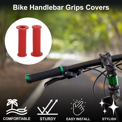 Unique Bargains Bike Handlebar Grips Covers 4.61" Red 1 Pair 1 Unique Bargains Bike Handlebar Grips Covers 4.61" Red 1 Pair