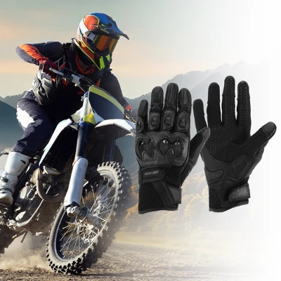 Unique Bargains Motorcycle Full Finger Gloves 1 Pair 1 Unique Bargains Motorcycle Full Finger Gloves 1 Pair