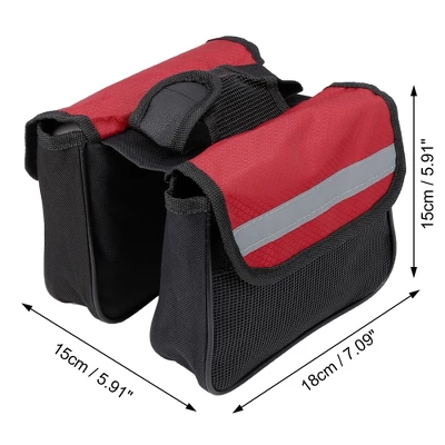 Unique Bargains Bike Saddlebag Bicycle Frame Bag Tool Pouch Pack Storage Bag Black Red 1 Pc 1 Unique Bargains Bike Saddlebag Bicycle Frame Bag Tool Pouch Pack Storage Bag Black Red 1 Pc
