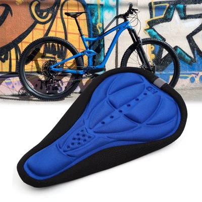 Unique Bargains Bike Bicycle Soft Comfort Silicone Padded Saddle Seat Cover Cushion Pad Blue 1 Unique Bargains Bike Bicycle Soft Comfort Silicone Padded Saddle Seat Cover Cushion Pad Blue