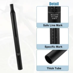 Unique Bargains Universal With Scale Mark Aluminum Alloy Bicycle Seat Post Black -Futuro Brand GUEST 9f01d0b5 ad33 4631 aa16 3f8b04f7ca47