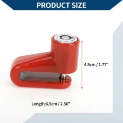 Unique Bargains Bicycle Lock Portable Ring Anti-Theft Bike Lock Motorcycle Wheel Disk Lock Red -Futuro Brand GUEST 9f4a8a19 ac0b 4725 ab5b b941bd5ecc3d