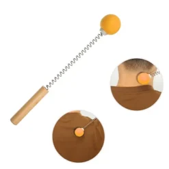 Unique Bargains Single Trigger Point Neck Shoulder Muscle Pain Ease Wood Spring TPR Handheld Neck Massager Orange 1 Pcs -Futuro Brand GUEST 9fe1b61b d3e1 4392 8edd 3a4a045ff225