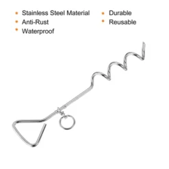 Unique Bargains Tent Stake Spiral Stainless Steel Heavy Load Ground Spike Tie Down Peg -Futuro Brand GUEST a004cad7 7680 4137 ade2 1eecac948be0