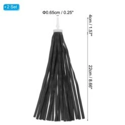 Unique Bargains Handlebar Tassel Ribbon Decorations Scooter Bike Streamers 4 Pcs