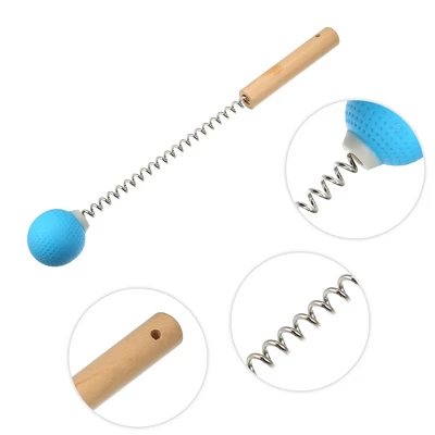 Unique Bargains Single Trigger Point Neck Shoulder Muscle Pain Ease Wood Spring TPR Handheld Neck Massager Blue 1 Pcs 2 Unique Bargains Single Trigger Point Neck Shoulder Muscle Pain Ease Wood Spring TPR Handheld Neck Massager Blue 1 Pcs - Image 2