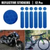 Unique Bargains Bicycle Motorcycle Helmet Adhesive Reflective Safety Stickers 12 Pcs