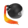 Unique Bargains Bike Motorcycle Suction Cup Helmet Decor Ponytail Orange Yellow 21.65" 1 Pc