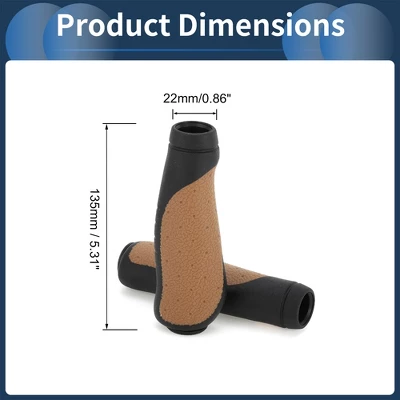 Unique Bargains Bike Handlebar Grips Covers 5.31" Brown 1 Pair 2 Unique Bargains Bike Handlebar Grips Covers 5.31" Brown 1 Pair - Image 2