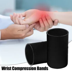 Unique Bargains 2 Pair Wrist Bands, Wrist Compression Sleeves Elastic Thin Wrist Brace Support For Women And Men