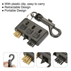 Unique Bargains Portable Retractable 3 In 1 Head Design Brass Wire Bristle With Clip Golf Club Brushes 4 Pcs -Futuro Brand GUEST a824544e 9372 499d 97e2 f4e9ef3d0594 1