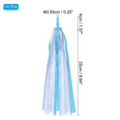 Unique Bargains Handlebar Tassel Grip Ribbon Decorations Scooter Bike Streamers 4 Pcs