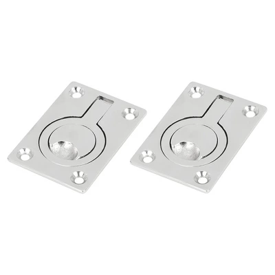 Unique Bargains 316 Stainless Steel 62x44mm Boat Floor Locker Hatch Lift Flush Ring Pull Handles 6 Unique Bargains 316 Stainless Steel 62x44mm Boat Floor Locker Hatch Lift Flush Ring Pull Handles - Image 6