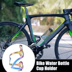 Unique Bargains Double Side Bicycle Water Coffee Drink Cup Bottle Holder Cage Rack Multicolor