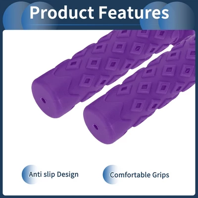 Unique Bargains Bike Handlebar Grips Covers 4.72" Length Purple 1 Pair 4 Unique Bargains Bike Handlebar Grips Covers 4.72" Length Purple 1 Pair - Image 4