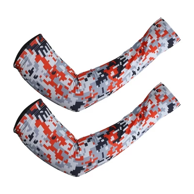 Unique Bargains Basketball Sports Camouflage Cooling Arm Elbow Compression Sleeve Red 1 Pair 6 Unique Bargains Basketball Sports Camouflage Cooling Arm Elbow Compression Sleeve Red 1 Pair - Image 6
