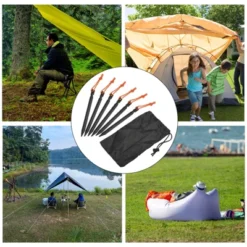 Unique Bargains Tent Stakes Y-Beam With Reflective Pull Rope Kit Aluminum Camping Ground Pegs -Futuro Brand GUEST aeab8cab ca09 4738 bd0b 747c20d7d2fe