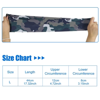 Unique Bargains Basketball Sports Camouflage Cooling Arm Elbow Compression Sleeve Green Gray Blue 1 Pair 3 Unique Bargains Basketball Sports Camouflage Cooling Arm Elbow Compression Sleeve Green Gray Blue 1 Pair - Image 3
