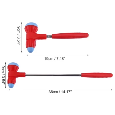 Unique Bargains Neck Shoulder ABS Stainless Steel Two Trigger Points Body Massager Red Blue Silver Tone 1 Pcs 3 Unique Bargains Neck Shoulder ABS Stainless Steel Two Trigger Points Body Massager Red Blue Silver Tone 1 Pcs - Image 3