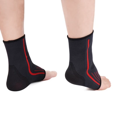 Unique Bargains 1 Pair Dark Gray Red Knitting Ankle Brace Support For Sport Running Basketball 1 Unique Bargains 1 Pair Dark Gray Red Knitting Ankle Brace Support For Sport Running Basketball