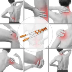 Unique Bargains Multiple Trigger Points For Neck Shoulder PP TPE Handheld Back Massager Orange 1 Pcs