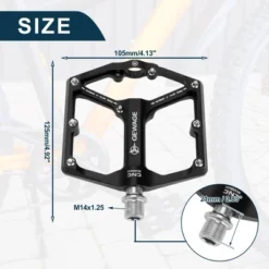 Unique Bargains Foot Peg Footrests Fit 9/16 Inch Axles Durable Rear Bicycle Pedal Aluminum Alloy Black 1 Pair -Futuro Brand GUEST b2b5a4eb d137 4a9d 8bfc 4200cc09609b