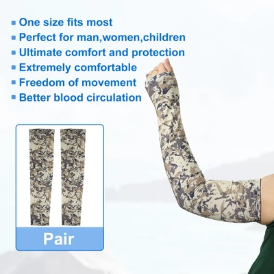 Unique Bargains Basketball Sports Camouflage Cooling Arm Elbow Compression Sleeve Yellow Brown 1 Pair 4 Unique Bargains Basketball Sports Camouflage Cooling Arm Elbow Compression Sleeve Yellow Brown 1 Pair - Image 4