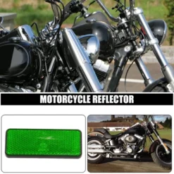 Unique Bargains Universal Rectangular Reflective Warning Reflector Motorcycle 3.43" 2 Pcs