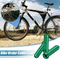 Unique Bargains Bike Brake Cable Cap Green 50 Pcs