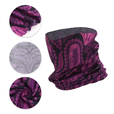 Unique Bargains Sunscreen Waterdrops Pattern Face Scarf Mask Purple 1 Pc 2 Unique Bargains Sunscreen Waterdrops Pattern Face Scarf Mask Purple 1 Pc - Image 2