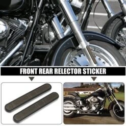 Unique Bargains Adhesive Front Lower Fork Saddlebag Universal Reflector 1 Pair
